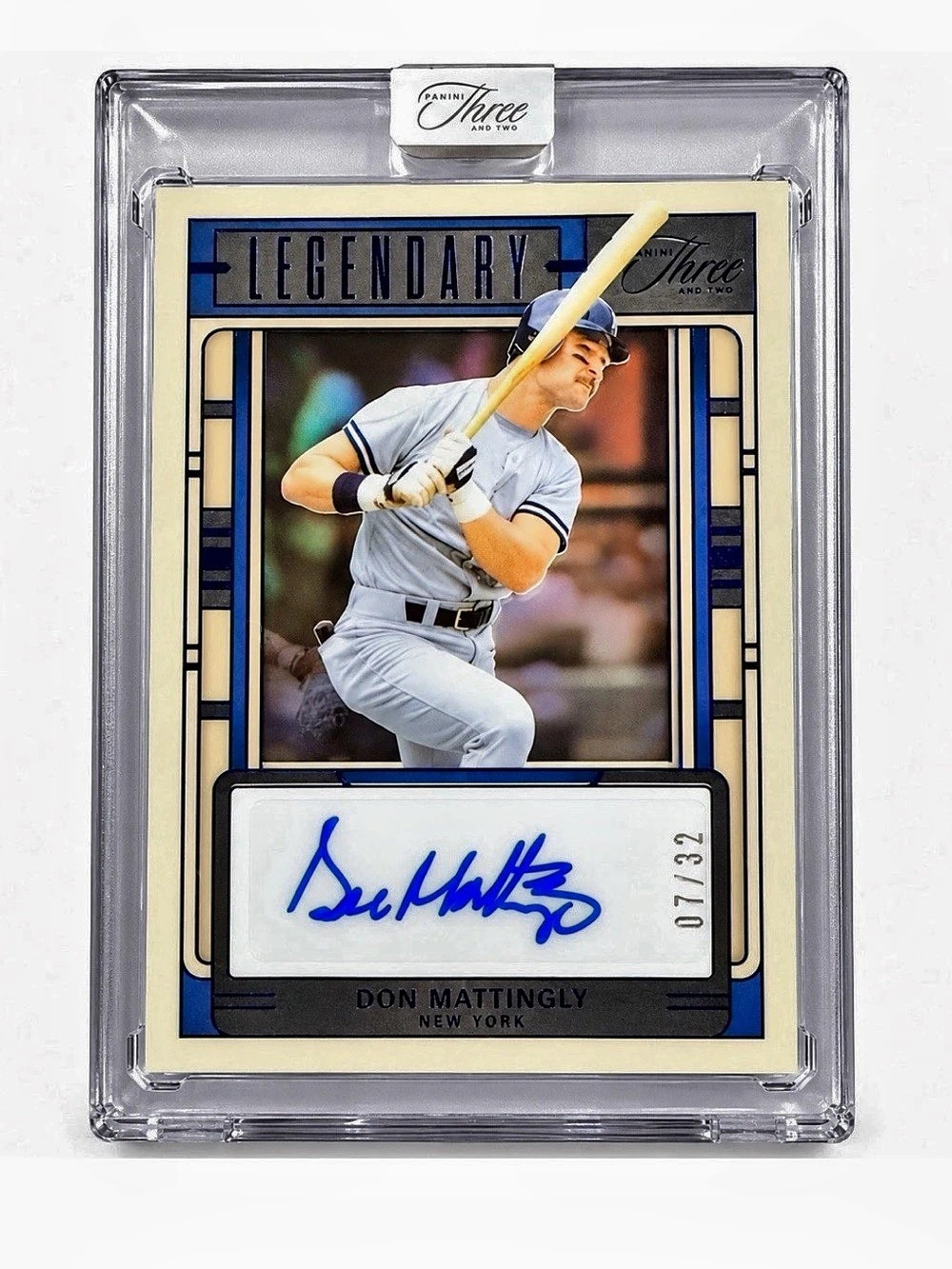 Panini 2025 Panini Three and Two Baseball Legendary Don Mattingly Autograph Card